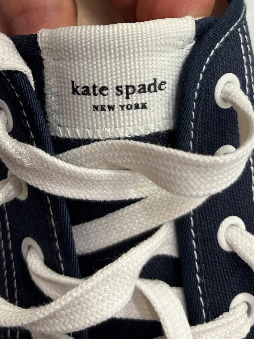 Kate Spade New York Tommi Navy Canvas Sneakers Women’s 9.5 Like New